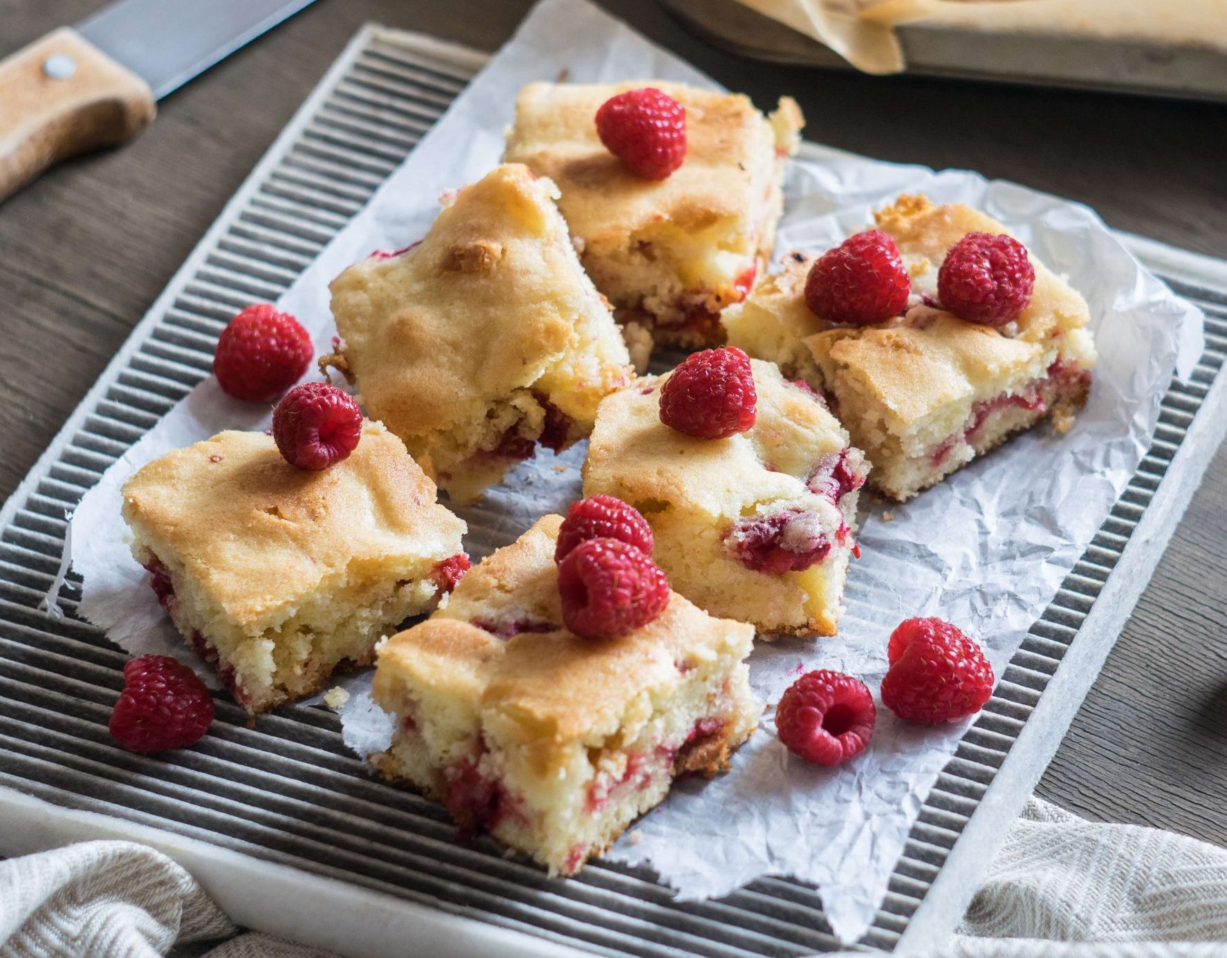 White Chocolate and Raspberry Slice - MAURI Dev